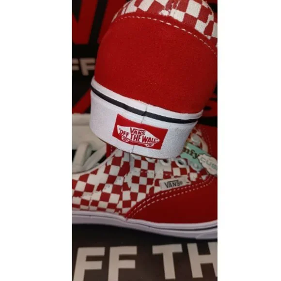 VANS Comfycush Era Men's 7.5/Women's 9 Tear Check Red/White VN0A3WM9V9Z